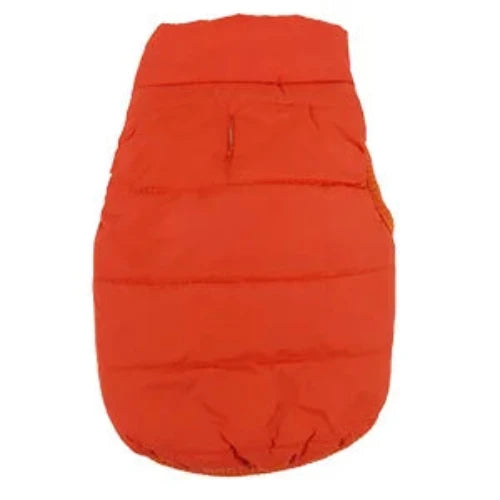 Chihuahua-Mantel: Orange Daunenjacke