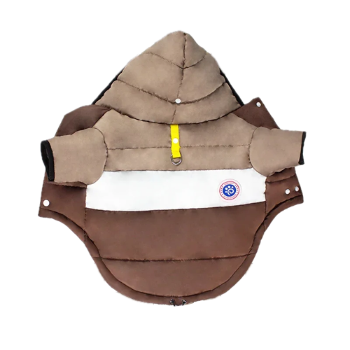 Manteau Chihuahua : Doudoune Marron et Blanche