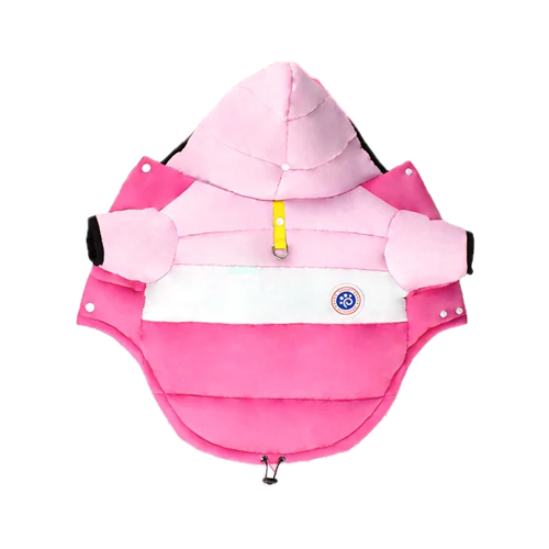 Chihuahua-Mantel: Rosa Daunenjacke