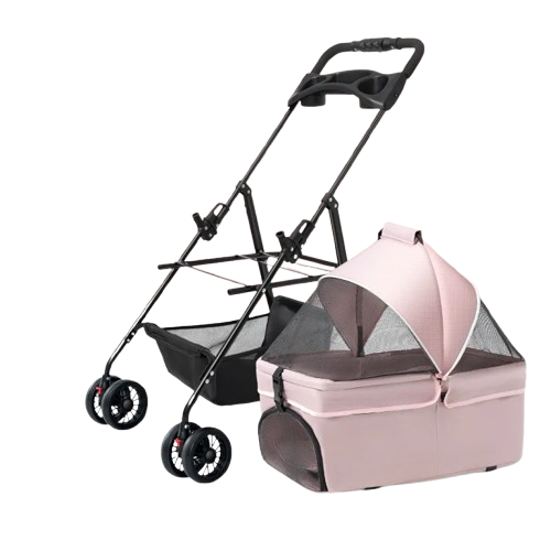 Chihuahua-Transport: Überdachter Kinderwagen