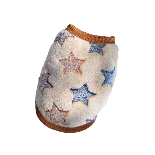 Chihuahua Pullover: Beige Braun Sterne