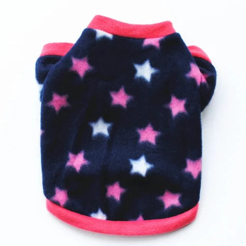 Chihuahua Pullover: Dunkelblau mit Sternmuster