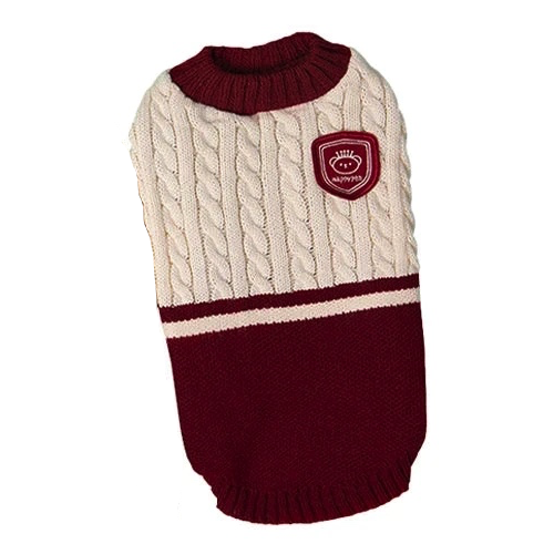 Chihuahua-Pullover: Wollpolo im Golfstil