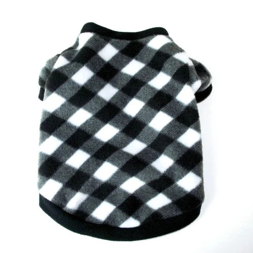 Chihuahua Pullover: Schwarz-Weiß kariert
