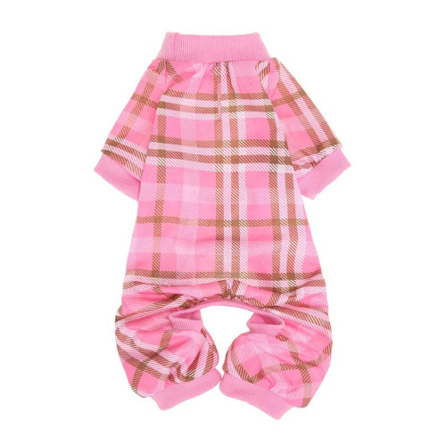 Chihuahua-Pyjama: Rosa kariert