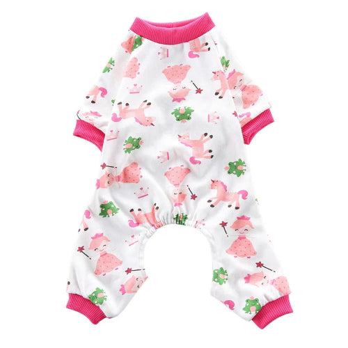 Chihuahua-Pyjama: Rosa Einhörner