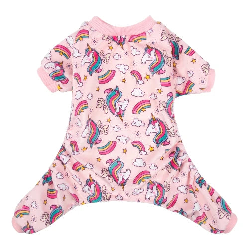 Chihuahua-Pyjama: Rosa Einhörner