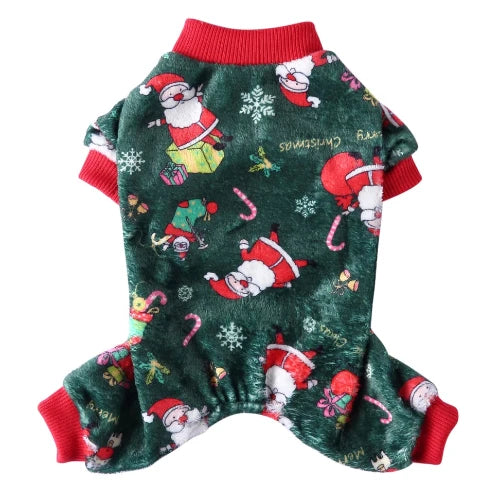 Chihuahua Pajamas: Green &amp; Red Christmas