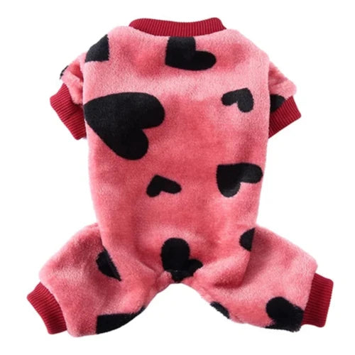 Chihuahua-Pyjama: Rosa mit Herzen
