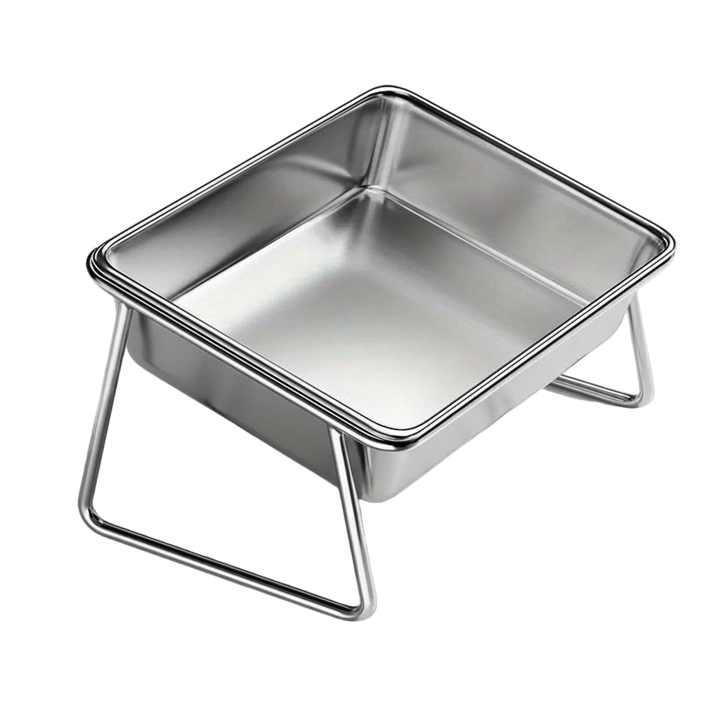 Dog Bowl: Large raised and inclined tray