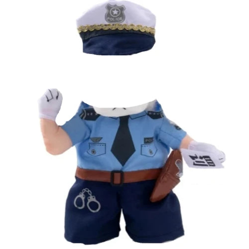 Déguisement Chihuahua : costume de policier confortable et tendance, parfait pour les fêtes, évènements, anniversaires ou halloween – taille parfaite pour les petits chiens