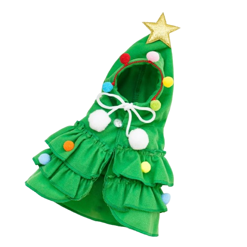 Chihuahua Costume: Green Christmas Tree