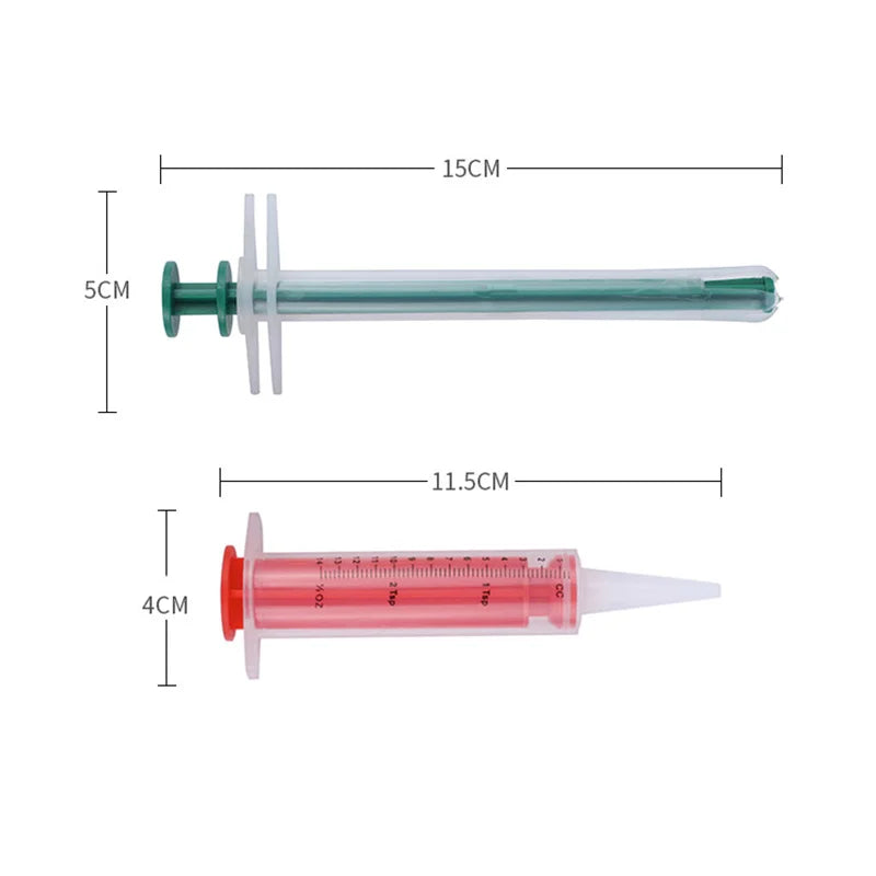 Kit de 2 seringues et pipettes d’alimentation pour les chiots, les petits chiens, et chatons. Vendue sur la boutique Mon Petit Chihuahua. Vue des dimensions des produits.
