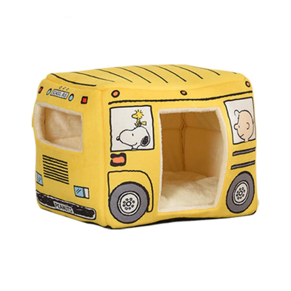 Chihuahua-Nische: Großer gelber Snoopy-Bus