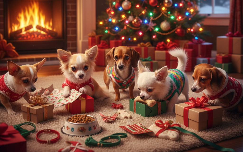 Image bannière de la boutique Mon Petit Chihuahua spécialisée pour les petits chiens. A l'occasion des fêtes de noël