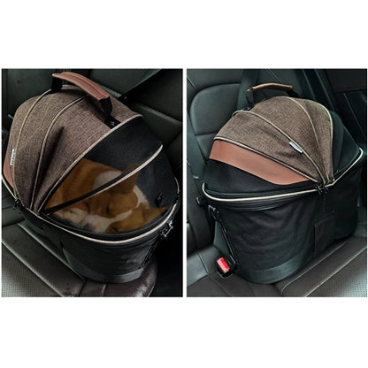 Panier vélo pour petits chiens. Se fixe sur le porte bagages de manière sécurisée. Imperméable, permet de transporter votre chien sur votre vélo. Se porte aussi en bandoulière. Vendu sur la boutique Mon Petit Chihuahua. Convient aussi aux chats.