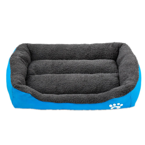 Niche pour Chihuahua : Panière gris et bleu flashy – Confort maximal avec intérieur moelleux, parfait pour les petits chiens ou chats