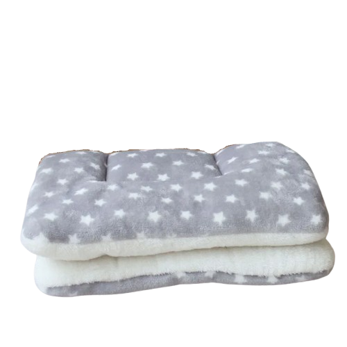 Matelas pour Chien : Tapis Rembourré gris avec étoiles