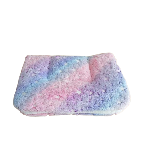 Niche pour Chihuahua - Tapis d'appoint bleu rose et violet avec motifs étoiles – Confortable pour accueillir votre petit chien ou chat